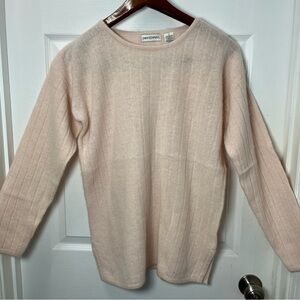 Sarah Chapman Vintage Soft Pink Women's Sweater size Small Lambswool Angora